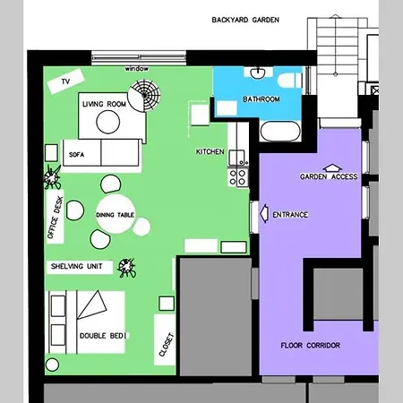 Cool Boho Apartment, 1min To Highway, Parking